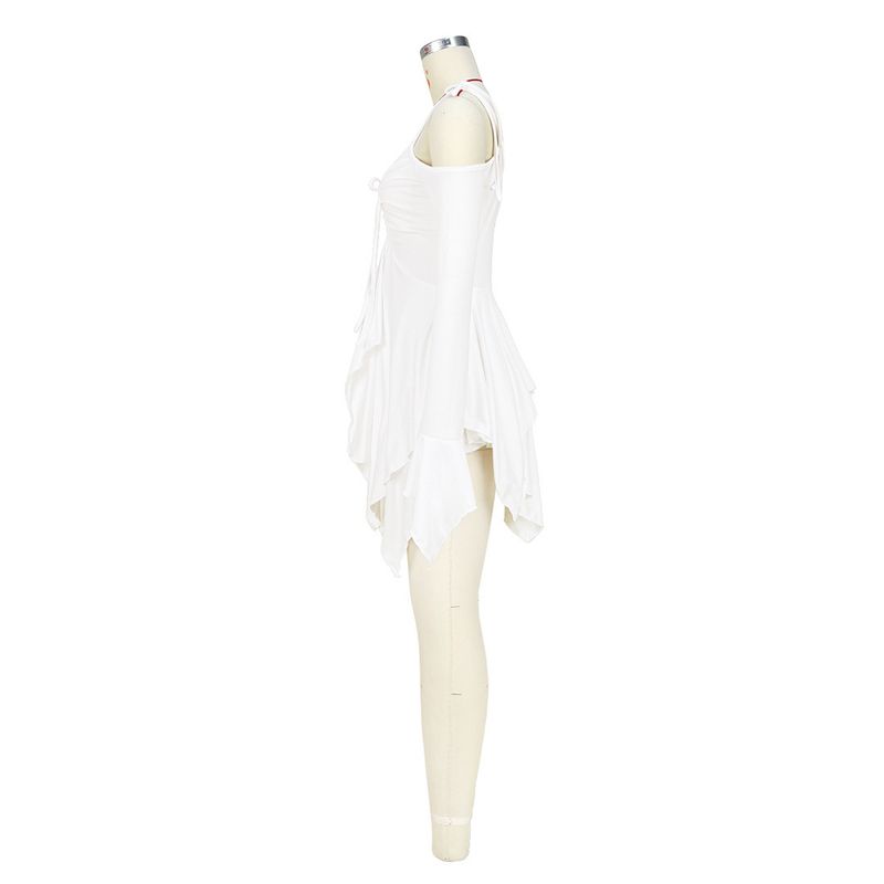 GL6696 Women's Pleated Halloween Performance Y2K Irregular Strap Dress_voghion.com