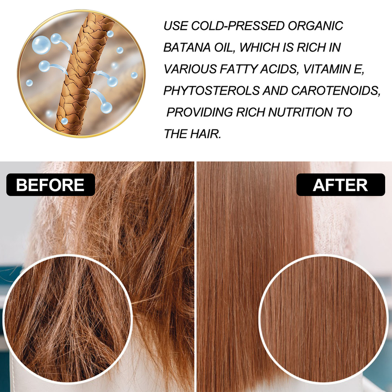 OUHOE Cream Repairs Dry Damaged Tail, Massages the scalp Deep Moisturizing, Smooth and Beautiful Hair Care_voghion.com