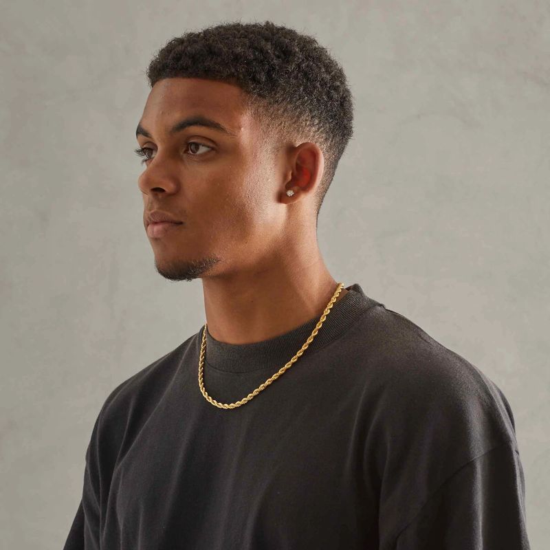 Collier torsadé en acier inoxydable accessoires bijoux hip hop pour hommes et femmes_voghion.com