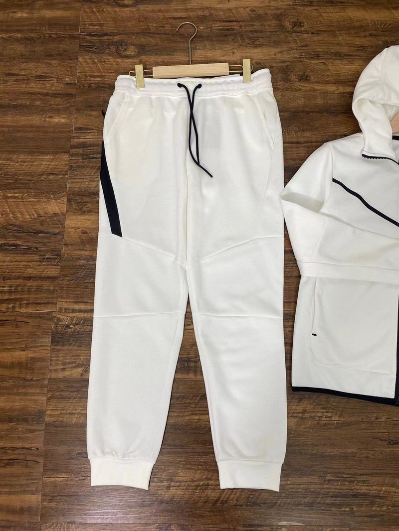 Spring and Autumn New Men's Casual Sports Hooded Coat 490 Side Zipper Small Foot Guard Pants 163 Set_voghion.com