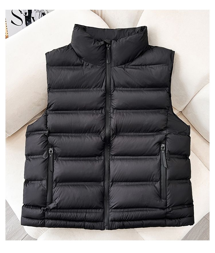 Leichte, gesteppte Pufferweste für Damen mit Stehkragen, lässige, ärmellose Slim-Fit-Jacke für das ganzjährige Layering_voghion.com