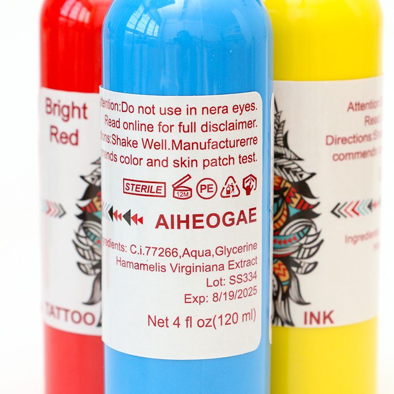 120 ml 14 Farben Wolfskopf Tattoofarbe_voghion.com