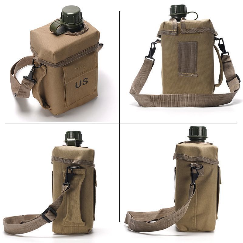 【Verzameld door 3756 mensen】 American Camouflage Tactics US Vierkante Waterfles Enkele Schouder Crossbody Draagbare Multi_voghion.com