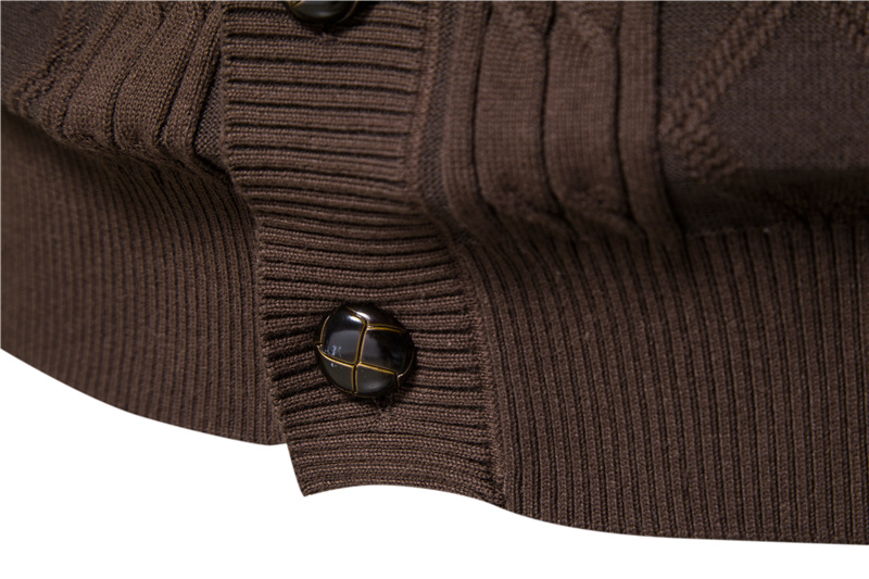 Herenkleding Cardigan Heren V-hals Lange Mouw Trui Heren Dikke Trui Hipster Heren Gebreide Cardigan Jas_voghion.com