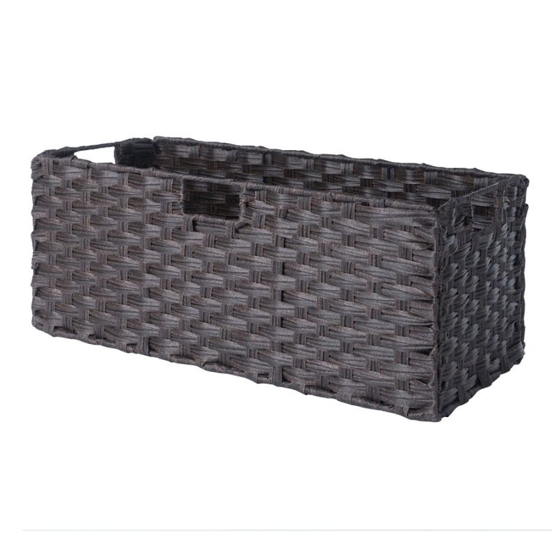 Set; 3 pezzi di cestino intrecciato Melanie Chocolate pieghevole in fibra_voghion.com