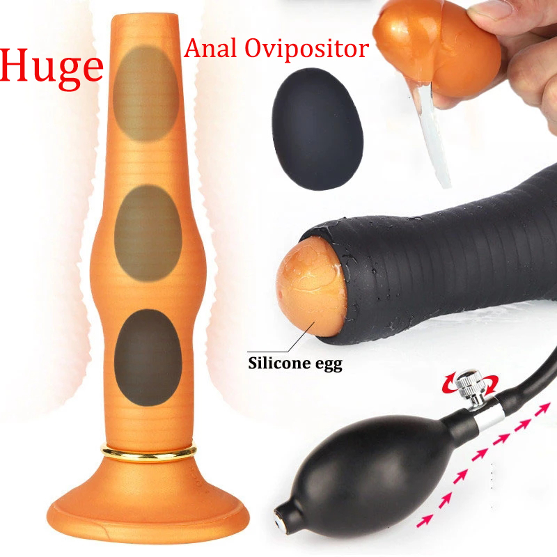 Anal Ovipositor Huge G-spot Stimulate ButtPlug Airflow Push Anal Egg Men Prostate Massage SM Erotic_voghion.com