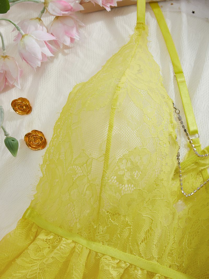 Biancheria intima sexy e divertente Prospettiva di pizzo Tentazione Abito da notte perizoma Set di due pezzi_voghion.com