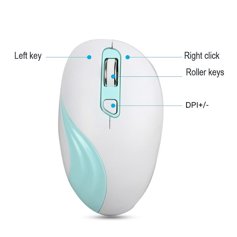 Xinweiqing G833 Mini bærbar 2.4G trådløs mus med USB-modtager til bærbar/computer_voghion.com