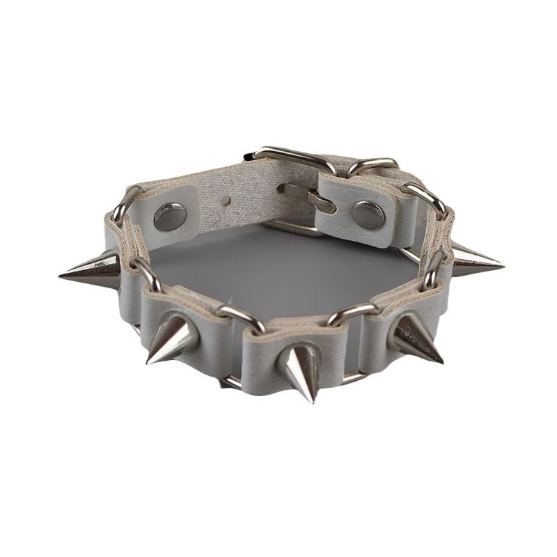 Braccialetto personalizzato con rivetti in stile punk, regolabile, in pelle PU, alla moda, per street dance_voghion.com