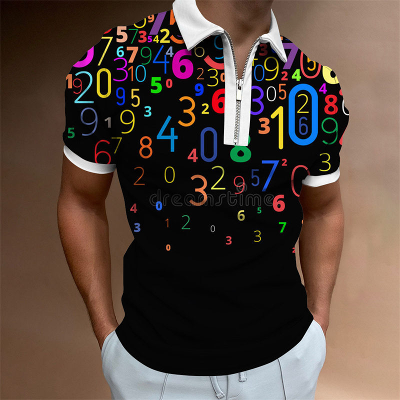 2022 nouveau costume de golf pour hommes populaires polo à manches courtes pour hommes 3d imprimé à carreaux hommes d'été en vrac_voghion.com