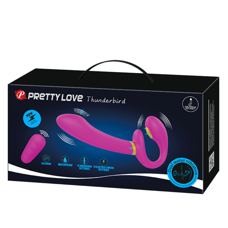 Dildo anale con doppio strap-on, controllo elettrico senza fili, vibratore per punto G e clitoride, per lesbiche, SM, strap-on_voghion.com