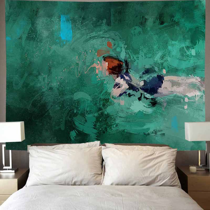 Nordic tapestry ins minimalist internet celebrity live streaming wall hanging fabric Dormitory bedroom bedside_voghion.com