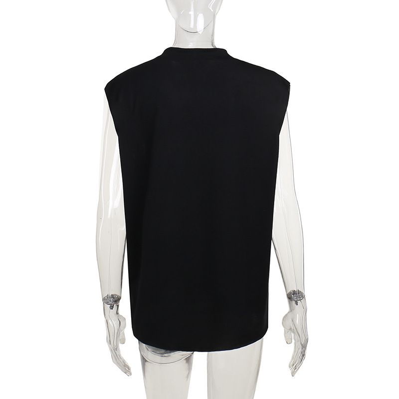 Women's Clothing style street fashion printed vest T-shirt_voghion.com