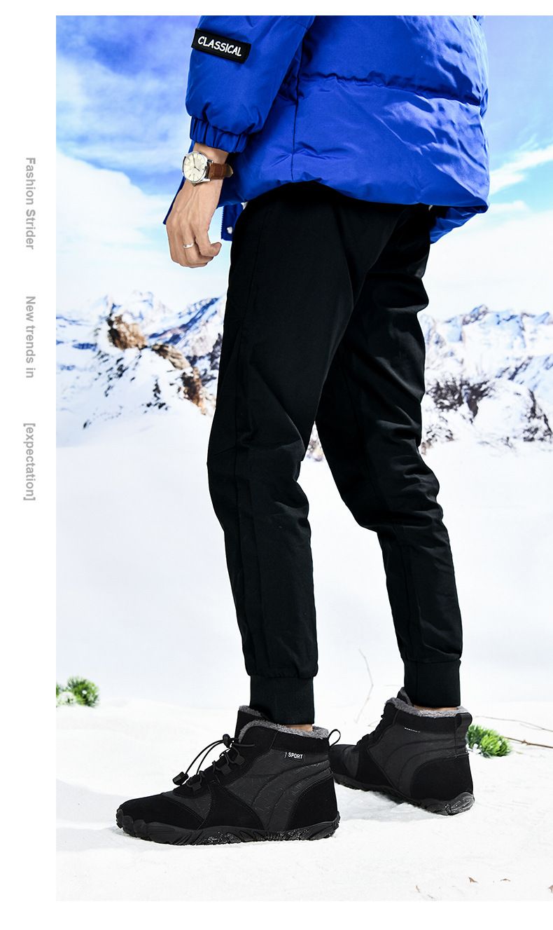 Grenzüberschreitende neue Fünf-Finger-Baumwollschuhe Outdoor-Sportschuhe Herren Samt warme Baumwollschuhe Verschleißfeste rutschfeste Schneestiefel Wanderschuhe_voghion.com