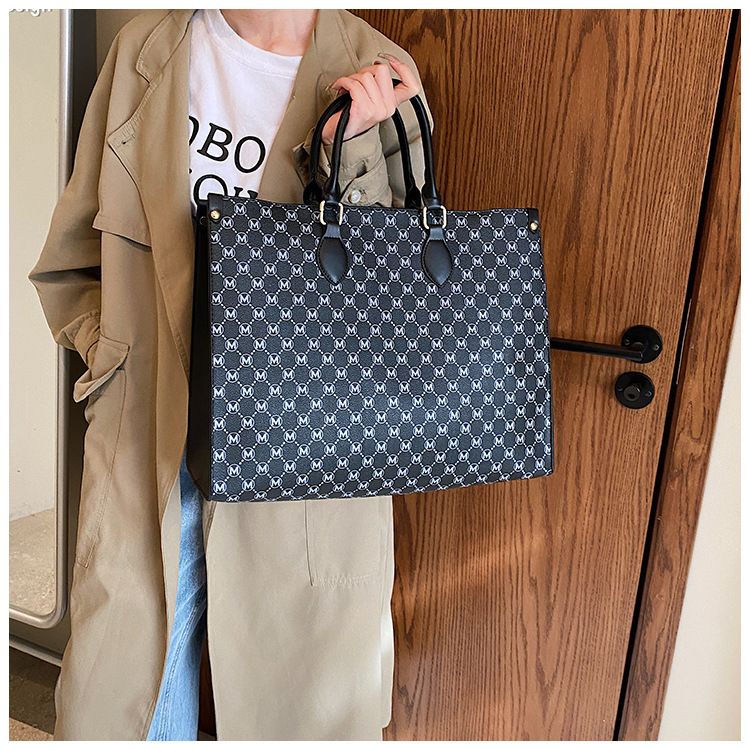 grande capacità tote bag nuova borsa per la spesa retrò leggera borsa di lusso per pendolari borsa a tracolla portatile_voghion.com