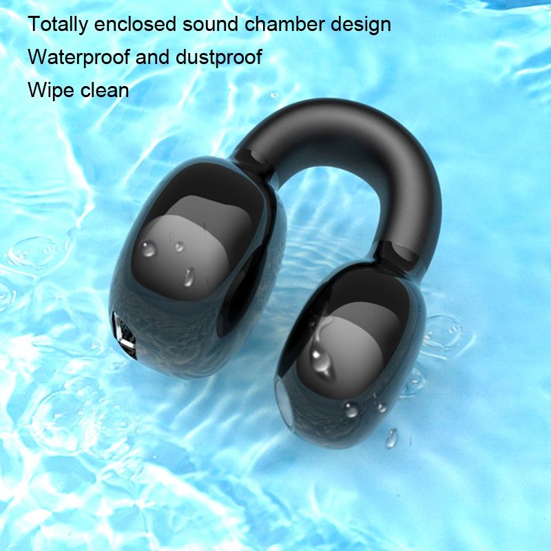 Clip Ear Stereo External Sound Without Hurting Ear Business Sports Model Bluetooth Earphones(Pink)_voghion.com