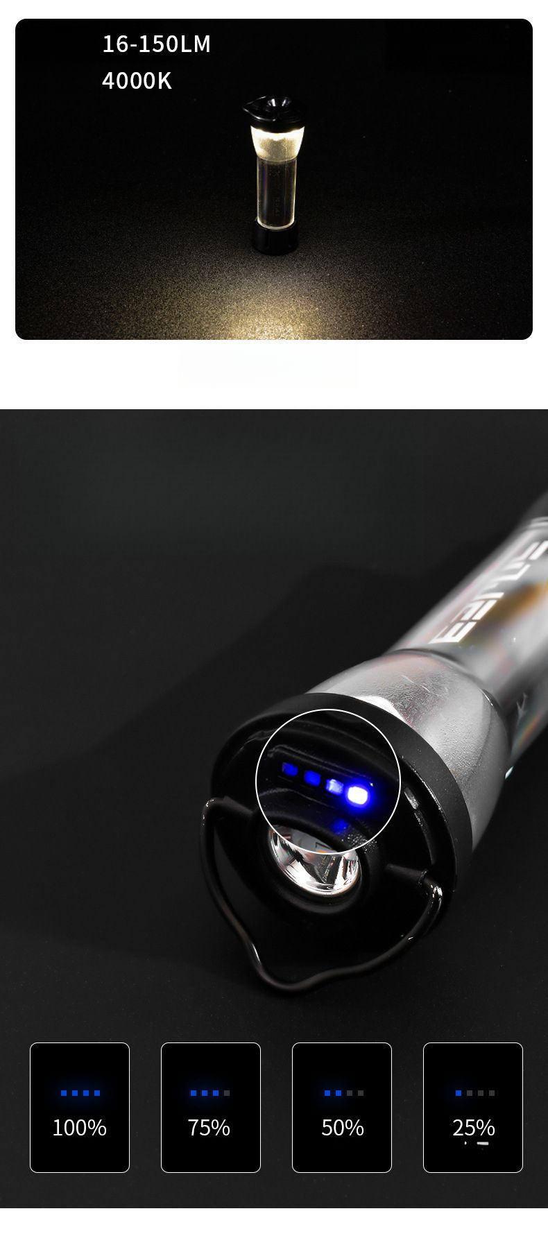 Leuchtturm-Camping-Außenbeleuchtung LED-Camping-Atmosphärenlicht Notfall-Taschenlampe_voghion.com