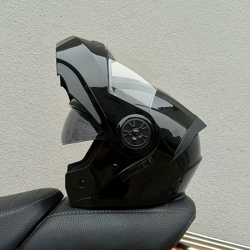 Spezieller Vollhelm mit Doppellinse für Elektrofahrzeuge und Motorräder, für vier Jahreszeiten, universeller Halbhelm für Sommerfahrten_voghion.com