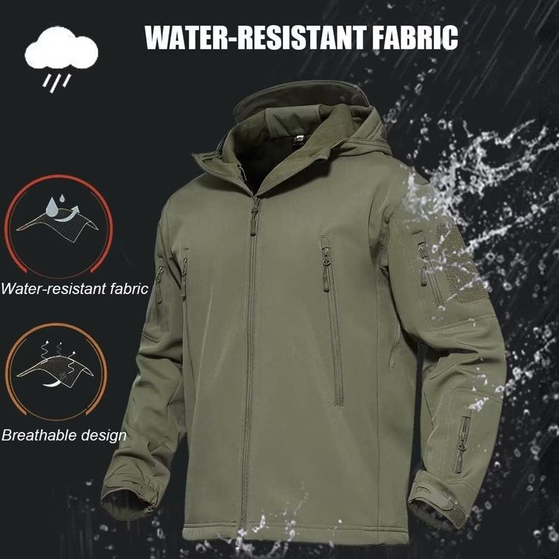 New Softshell Custom Design Winter Workwear Men's Windproof Waterproof Fleece ed Zip Up Soft Shell Jacket_voghion.com