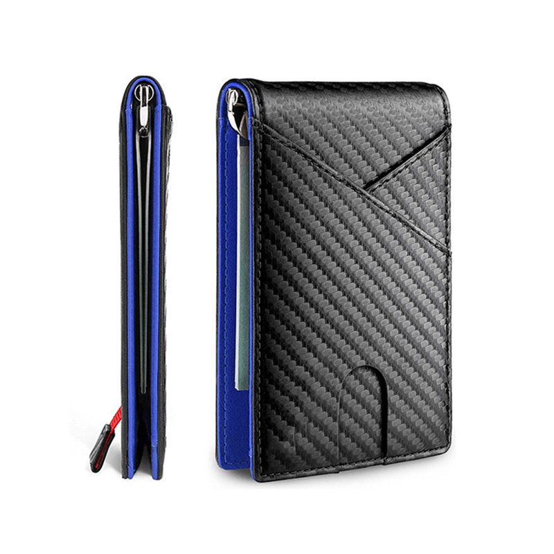 Carbon Fiber Rfid Slim Card Wallet Money Bag Men's Wallet Bifold Billfold_voghion.com