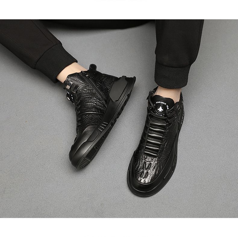 Botas Martin para hombre de invierno de corte alto de felpa, botas de nieve cálidas antideslizantes para trabajo británico, resistentes al frío e impermeables_voghion.com