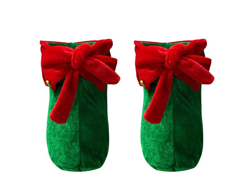 Disfraz de elfo navideño para niños: vestido de fantasía verde con sombrero, cinturón, cubrepiés y calcetines para actuaciones en el escenario y para combinar con toda la familia._voghion.com