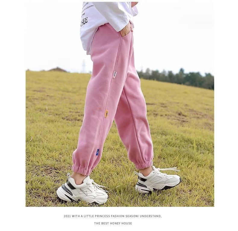 Moeder & Kinderen Kinderkleding meisjes broeken lente en herfst nieuwe herfstkleding grote kinderbroeken herfst meisjes sport casual broeken_voghion.com