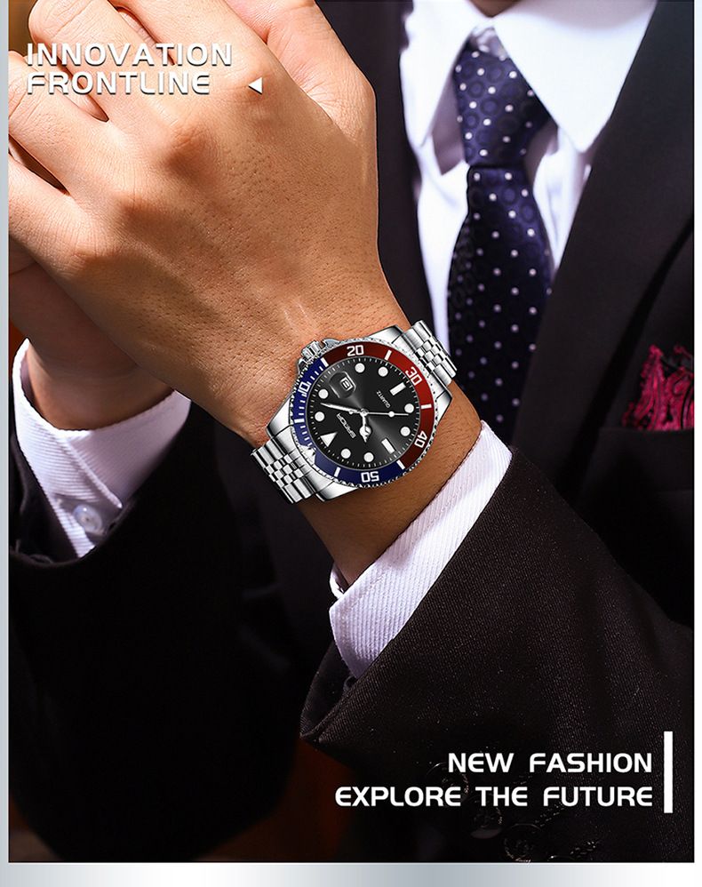 Quartz Watch Watch Calendar Watch Men's Glow-in-the-dark Waterproof High-grade Handsome Men's Watch_voghion.com