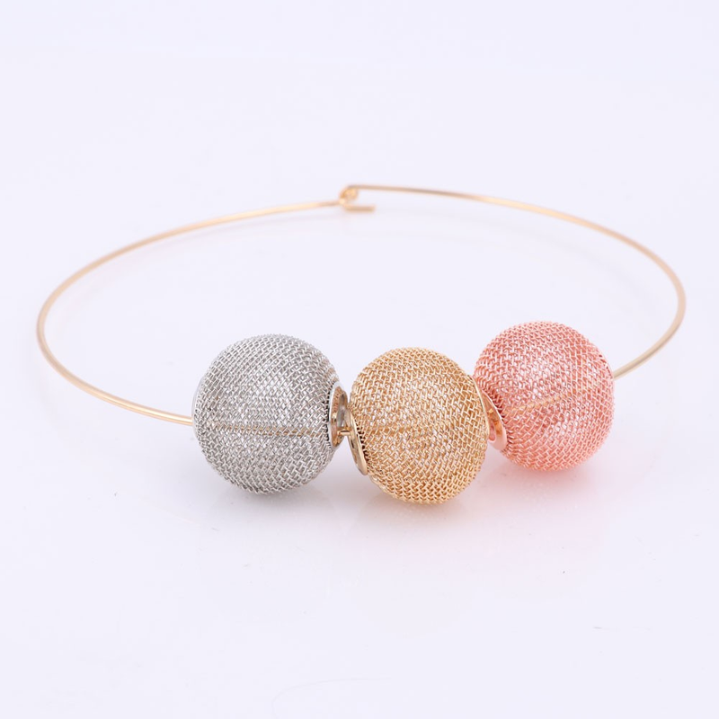 New Design Ladies Gold Colorful Necklace Earring Wedding Accessories Decoration Party Gift Jewelry Set_voghion.com