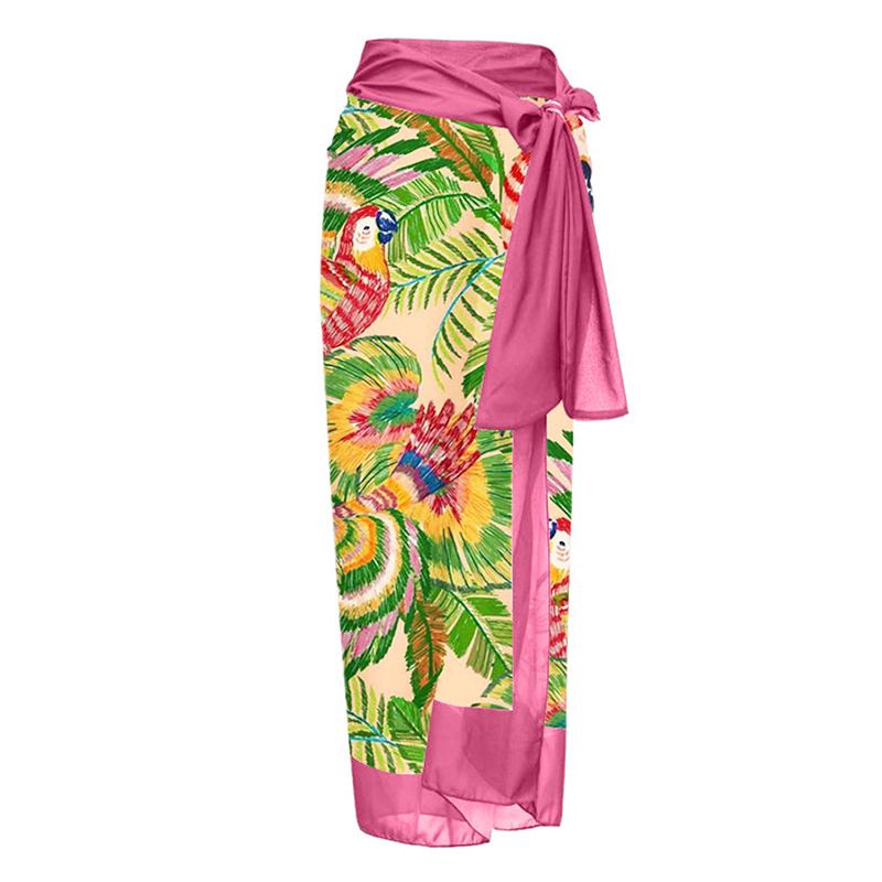One-piece Swimsuit Women's V-Neck Belly Covering Slim Skirt Style Hot Spring Beach Skirt_voghion.com