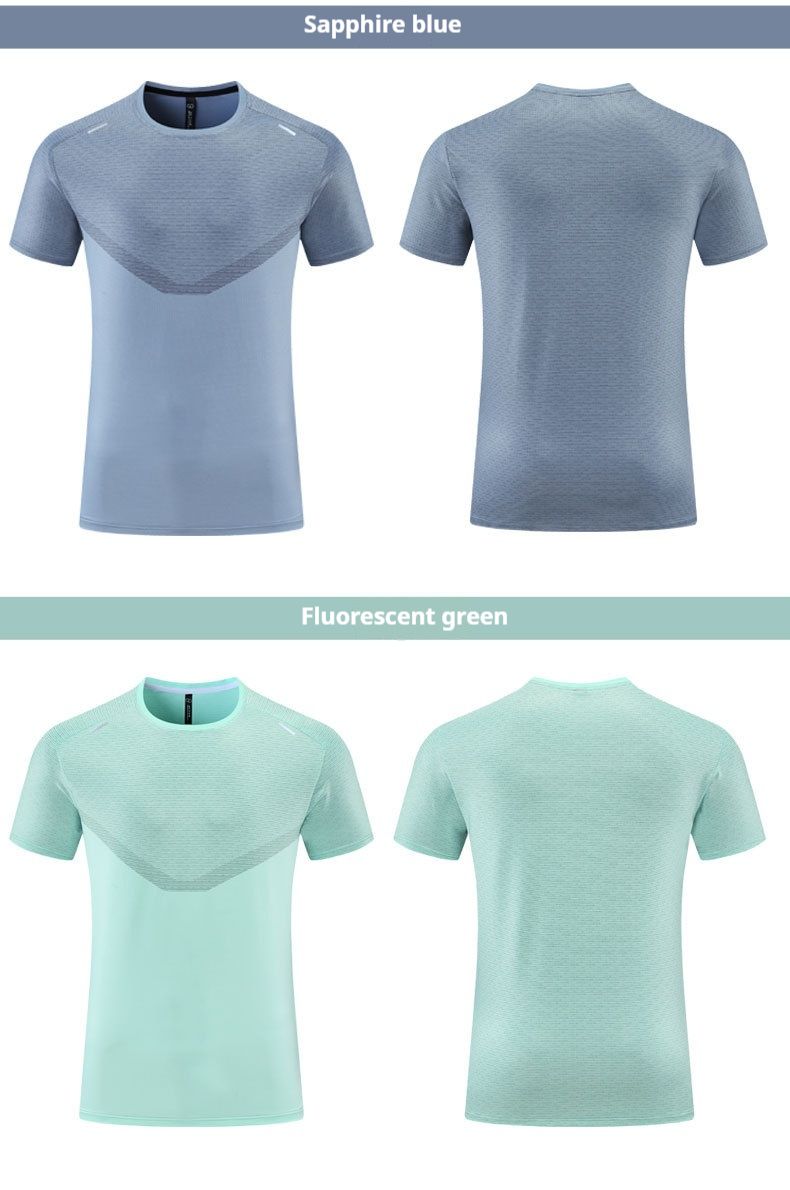 T-shirt à manches courtes pour homme, col rond, absorbant la transpiration, pour le sport, la randonnée, le fitness, le basket-ball, été_voghion.com