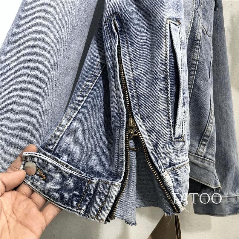 Jeanskappa, kort, ny 2023 vintertank plysch, avtagbar bomullsrock, förtjockad_voghion.com