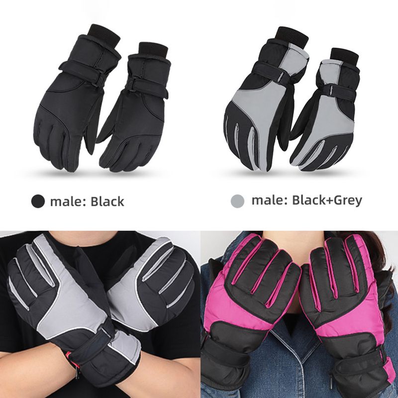 Wasserdichte, warme Touchscreen-Winterhandschuhe für Herren zum Skifahren, Skaten und Radfahren_voghion.com