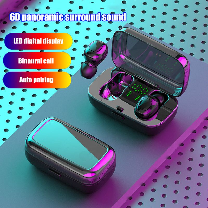 Bluetooth uyumlu Kulak İçi Müzik XG21 Kablosuz Gerçek Stereo 5.0 HiFi Mini Kulaklık Spor Kulakiçi_voghion.com