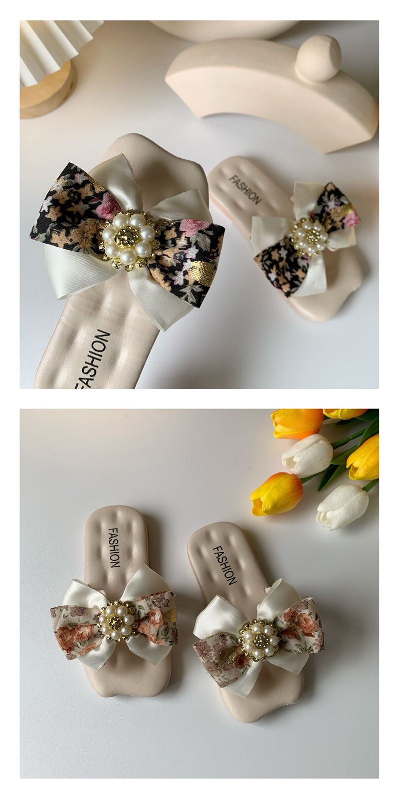 Koreanische Version Bogen Kinder Fee vielseitig Prinzessin Stil rutschfeste atmungsaktive Damen Sandalen Mädchen Hausschuhe im Freien_voghion.com