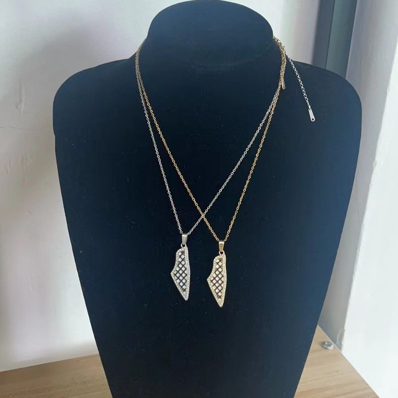 Ciondolo di lusso leggero con bandiera nazionale unisex, in acciaio inossidabile, con catena, gioiello di moda._voghion.com
