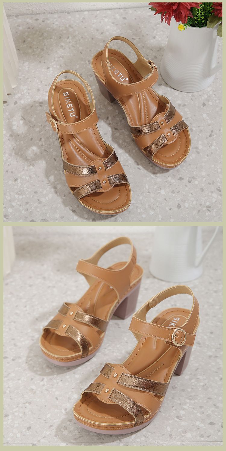 HX1123-7 Estate 2024 Sandali da spiaggia con tacco largo e pendenze ampie, semplici ed eleganti da donna_voghion.com