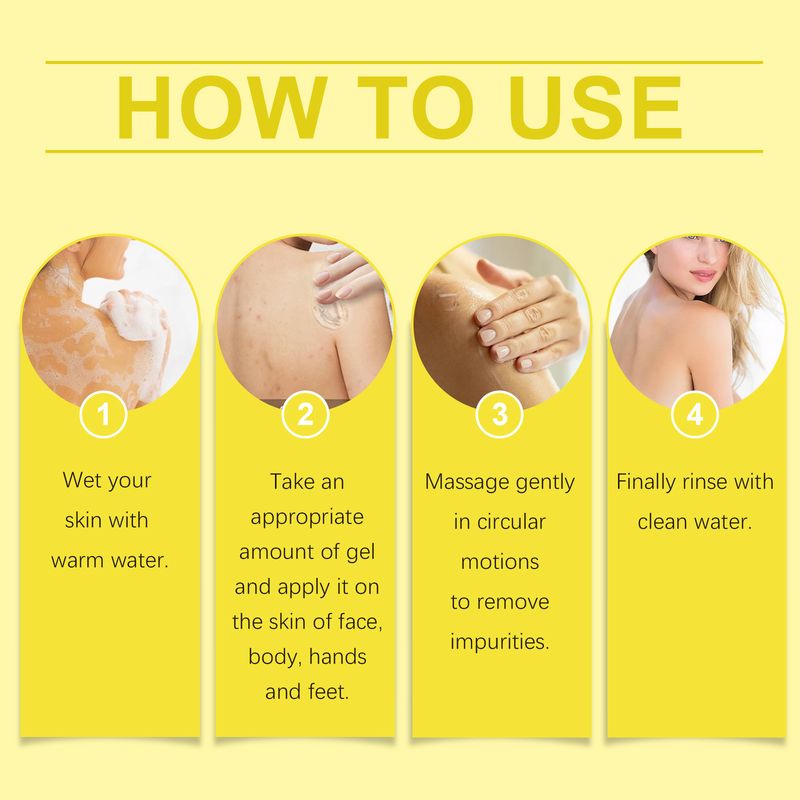 Hoygi Lemon Exfoliating Gel Gently Cleanses Face Body Skin Hydrating Moisturizing Refreshing Cleansing Gel_voghion.com