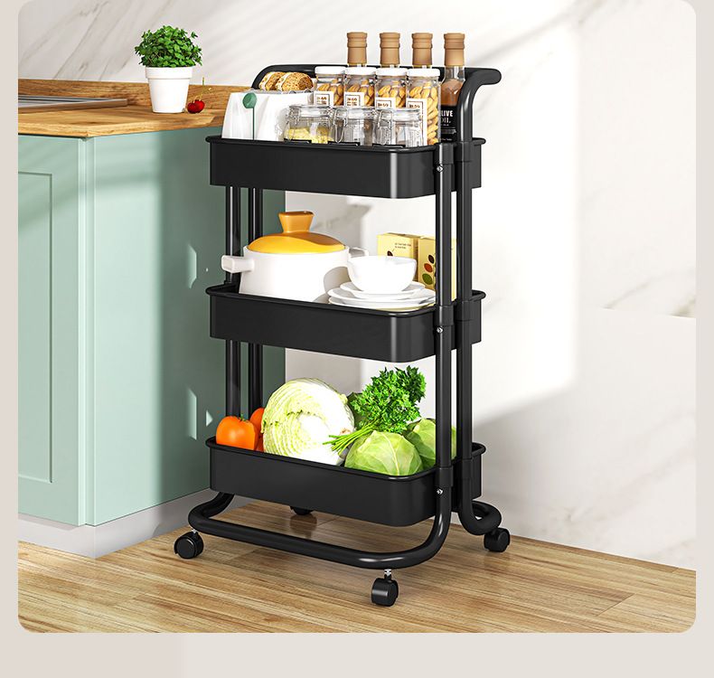 Carrello da cucina, carrello per la casa, scaffale mobile multistrato, scaffale per riporre snack, scaffale mobile per la camera da letto_voghion.com