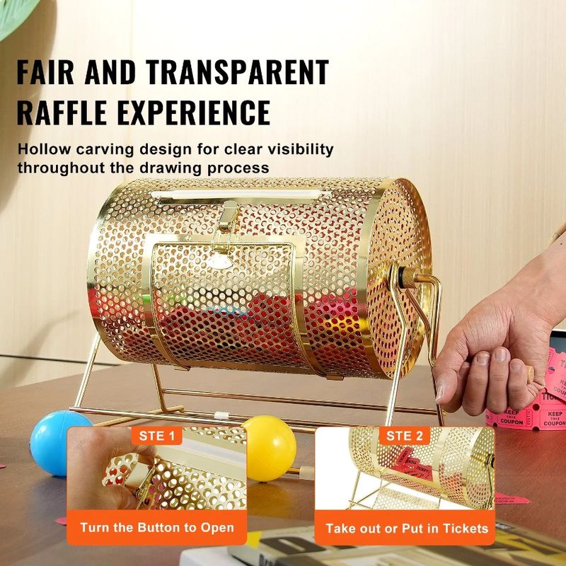 Ping Holds Wooden Pong 11.6 Drum With Raffle Ø7.48 Lottery Or Tickets 2500 Balls Metal Drawing Turning I 100 Spinning Handle X_voghion.com