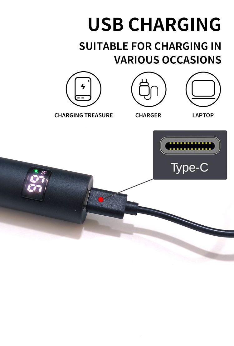 3-in-1 Elektrischer Nasenhaarschneider, Multifunktionales USB-Typ-C-Lade-Pflegeset für Männer /_voghion.com