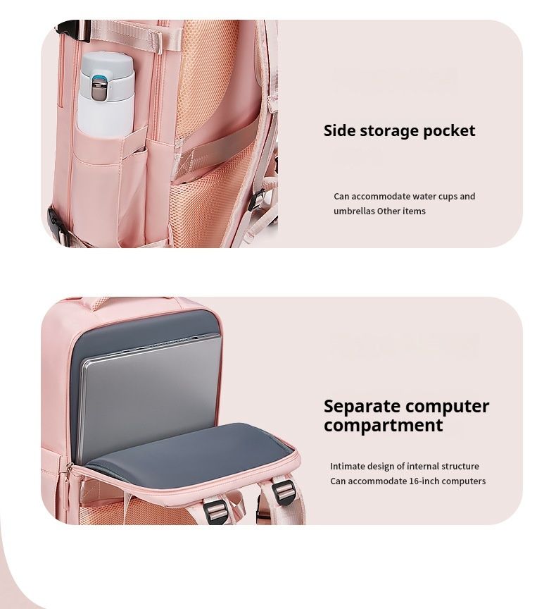 Reise-Laptop-Rucksack, für das Flugzeug zugelassener Reiserucksack für Männer und Frauen mit USB-Ladeanschlüssen, leichte 30-Liter-Reisetasche fürs College_voghion.com