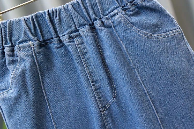 Mother&Kids Jeans per bambine e ragazze Pantaloni larghi a gamba larga per bambine casual e pantaloni lunghi svasati_voghion.com