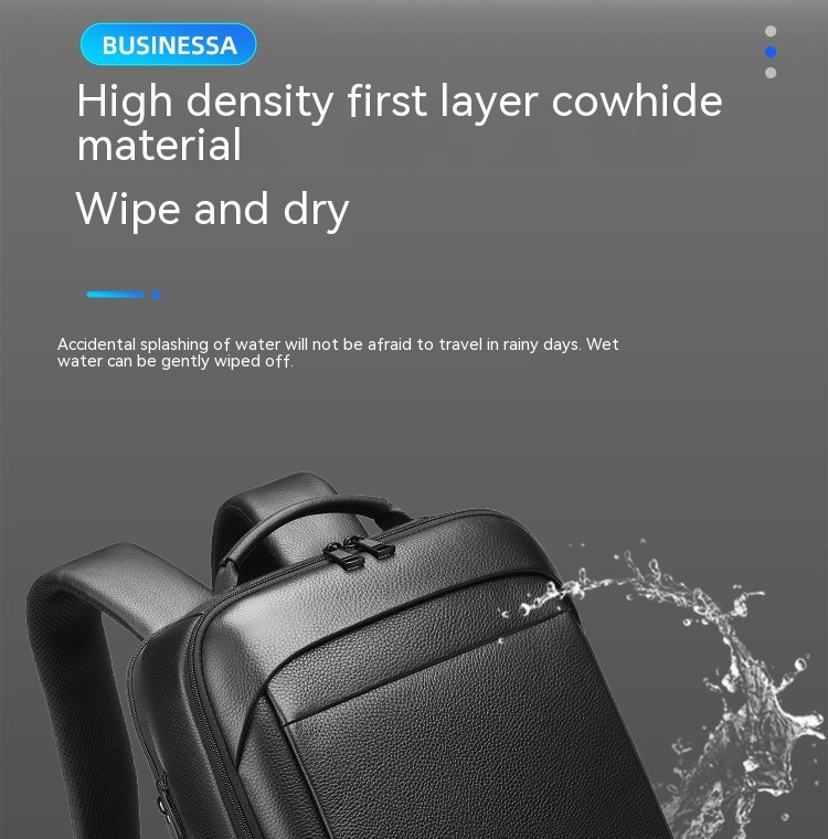Nueva mochila de negocios de cuero genuino para hombres, mochila de gran capacidad, mochila de piel de vaca para ordenador_voghion.com