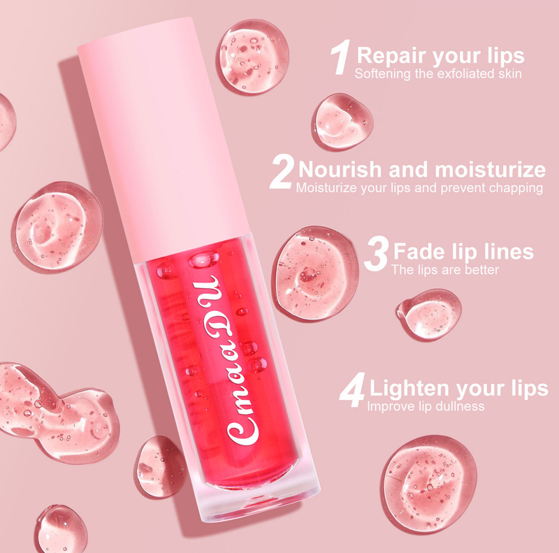 Brillant, décoloration de la température des lèvres des fruits, huile pour les lèvres, hydratant, réduisant le contour des lèvres, nourrissant, imperméable_voghion.com