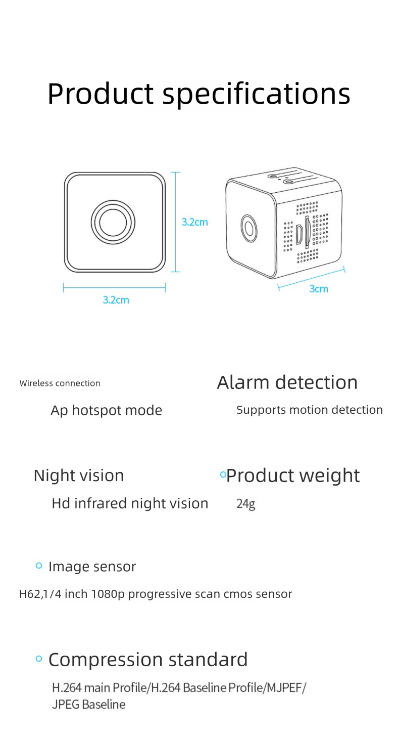 Nuova telecamera di sicurezza intelligente con visione notturna a infrarossi X1 HD WiFi Remote 1080p_voghion.com