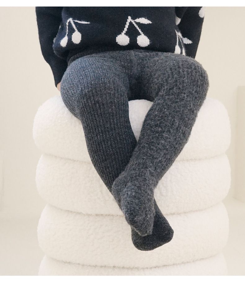 Mädchen Strumpfhosen Herbst/Winter Neu Typ A Mit Samt Verdickt Wärme Kinder Verbunden Babysocken Baby Leggings_voghion.com