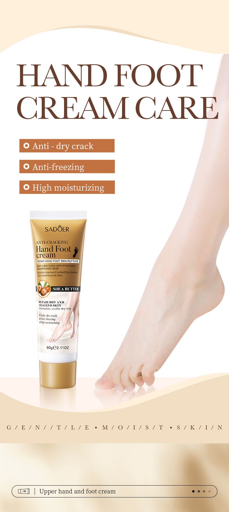 Crema mani idratante, nutriente, anti-crepe, profumata, Full English And Foot 60 g SADOER_voghion.com