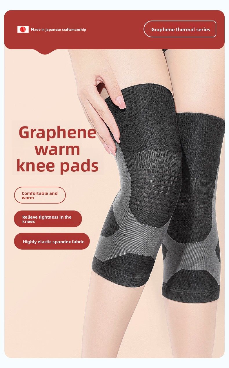 Graphene Warm Autumn Winter Air-conditioned Room Cold-proof Anti-slip Japanese Windproof Self-heating Knee Pads Old Cold_voghion.com