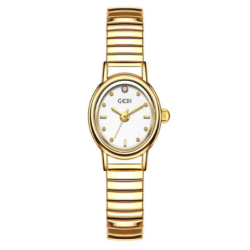 Orologio da donna con cinturino elastico impermeabile, compatto, ovale, leggero e di alta qualità, di Goldie Niche_voghion.com